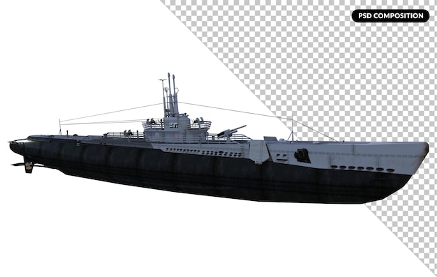 Nave isolata 3d