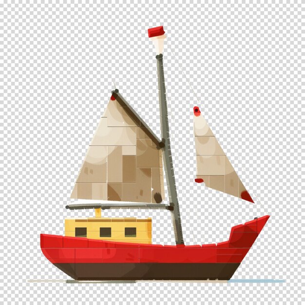 PSD ship isolated on transparent background