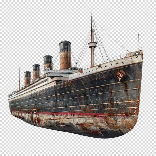 PSD ship isolated on transparent background