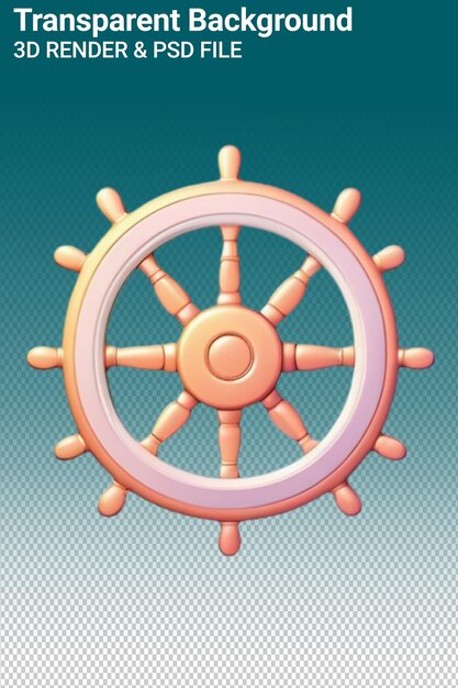 A ship wheel with a red background and the words wheel on the bottom