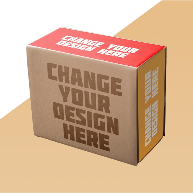 PSD shipping box packaging mock up