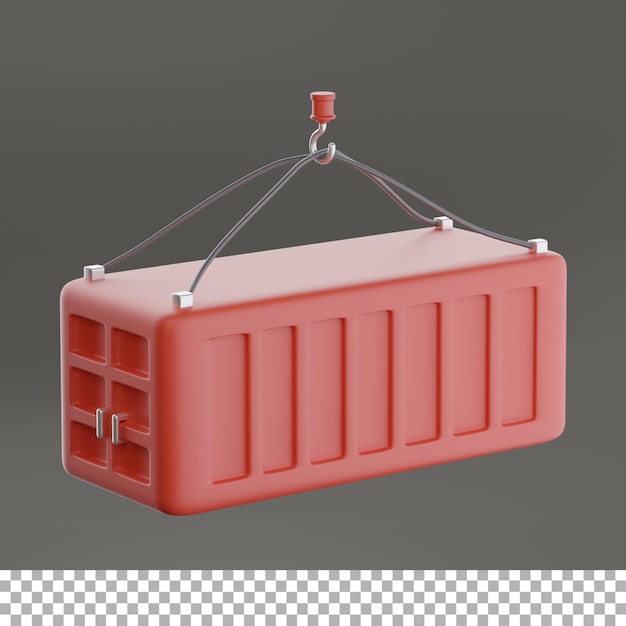 PSD shipping container 3d icon