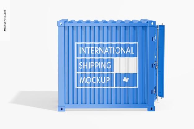 PSD shipping container mockup front view