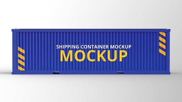 PSD shipping container mockup  front view