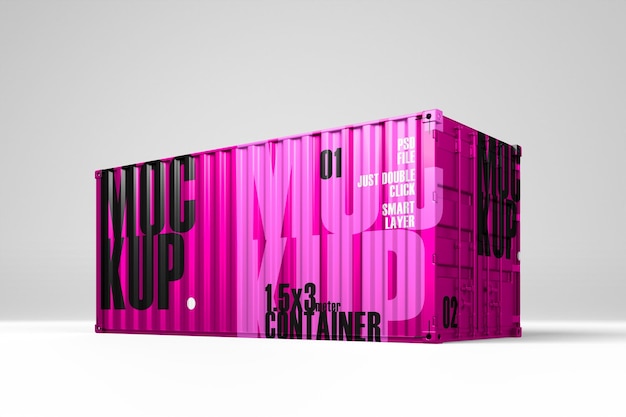 PSD shipping container mockup