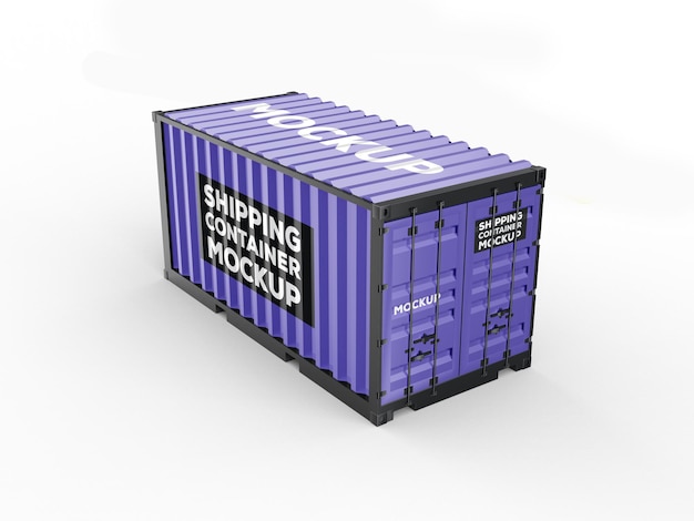 PSD shipping container mockup