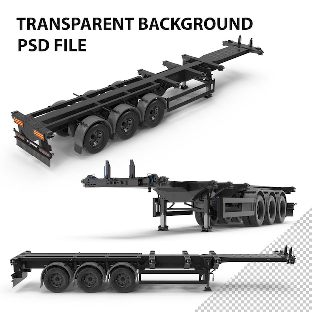 PSD shipping container trailer png