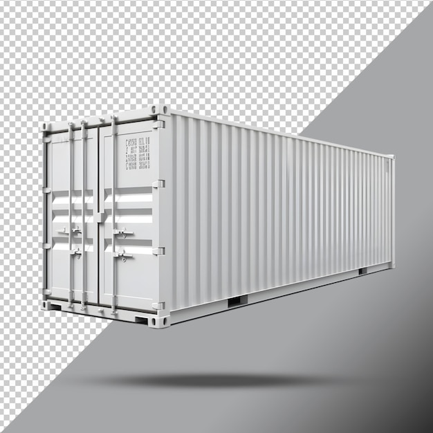 PSD shipping container on transparent background png image