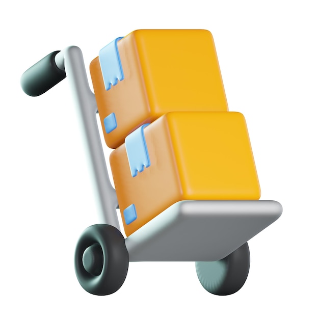 PSD shipping delivery logistics cargo trolley