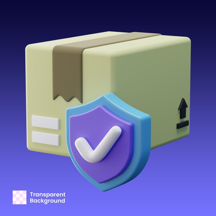 PSD パッケージボックス保険 3d イラスト