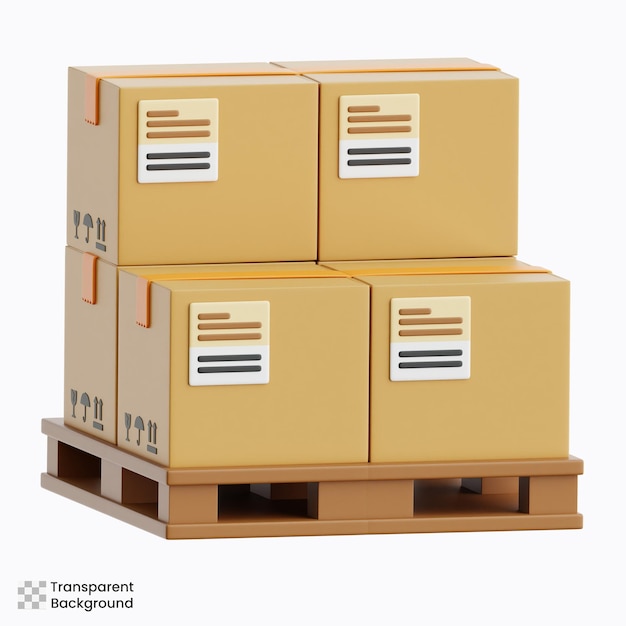 shipping package boxes 3d illustration