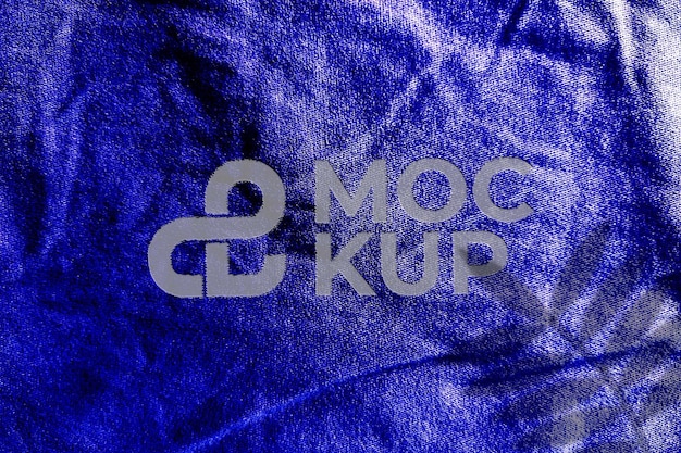 Shirt blue logo mockup realistic white digital print