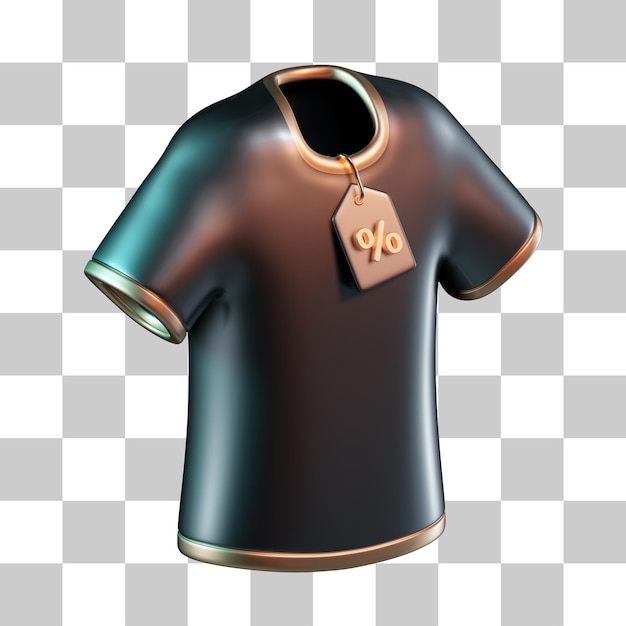 PSD shirt discount 3d icon