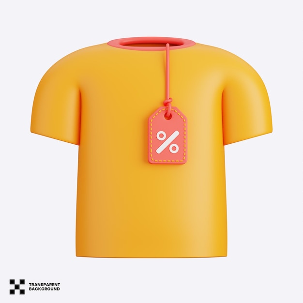 셔츠 할인 3D 일러스트레이션