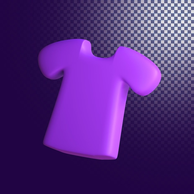 PSD shirt icon high quality 3d rendered isolated