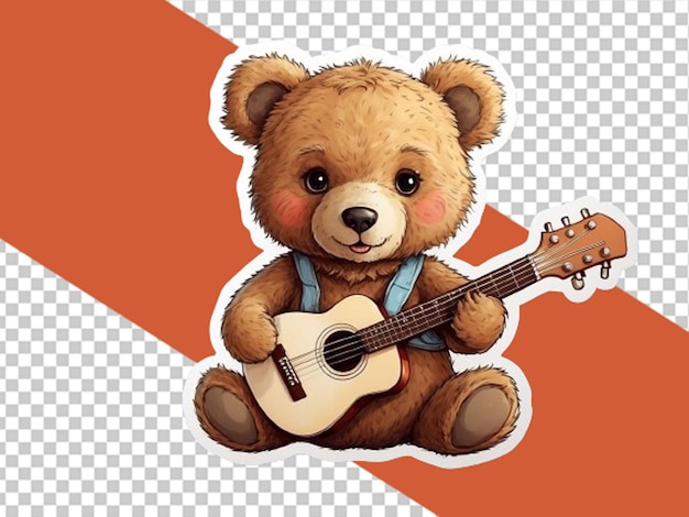 Shirt vector baby bear with little guitar