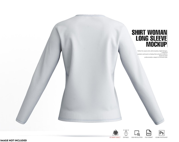 Shirt Women Long Sleeve Mockup