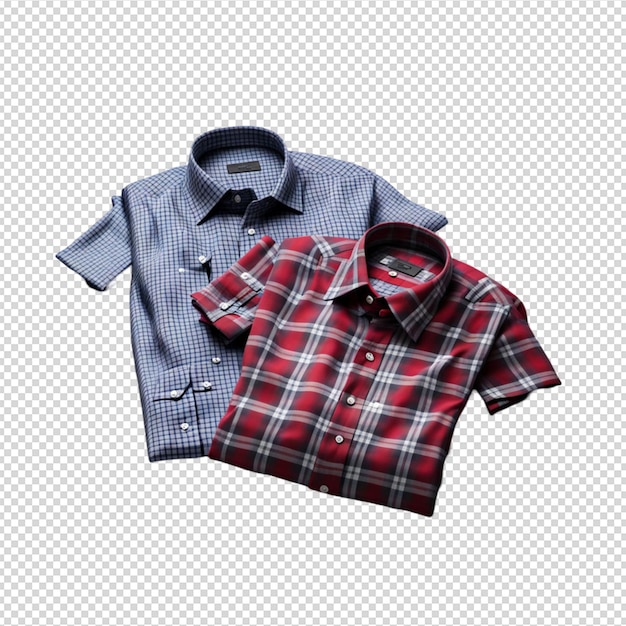 shirts are on a checkered surface illustration on transparent background