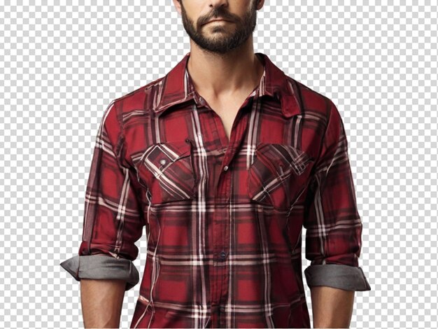 Shirts are on a checkered surface isolated on transparent background