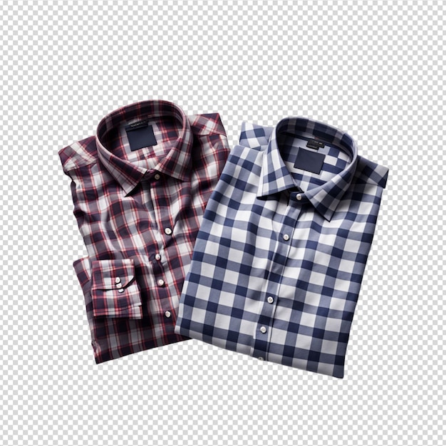 shirts zijn op een geruite oppervlakte, illustratie op een doorzichtige achtergrond