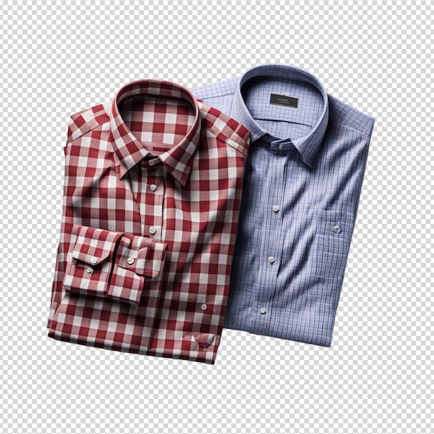 shirts zijn op een geruite oppervlakte, illustratie op een doorzichtige achtergrond
