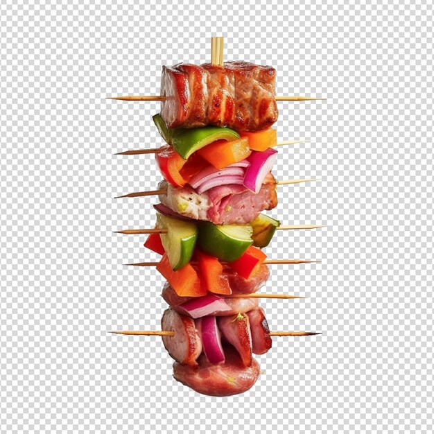 PSD shish kebab isolated