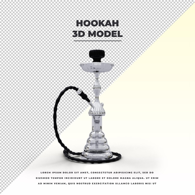 Shisha narghilè wasserpfeife 3d modello isolato