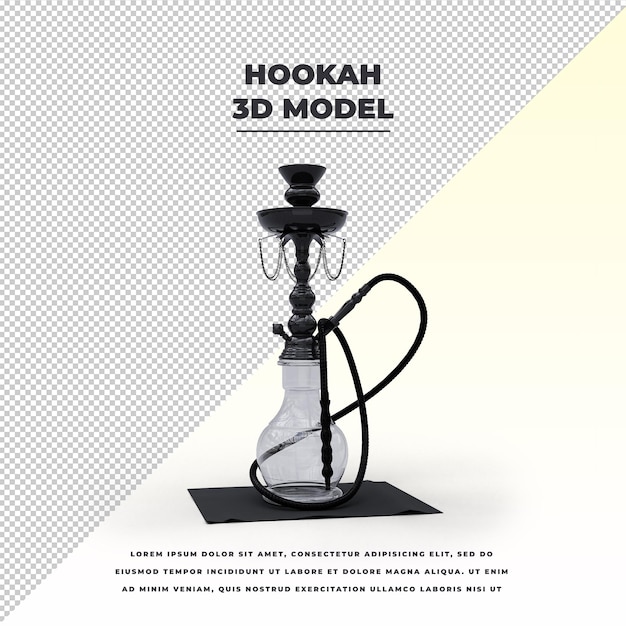 3d изолированная модель shisha hookah wasserpfeife