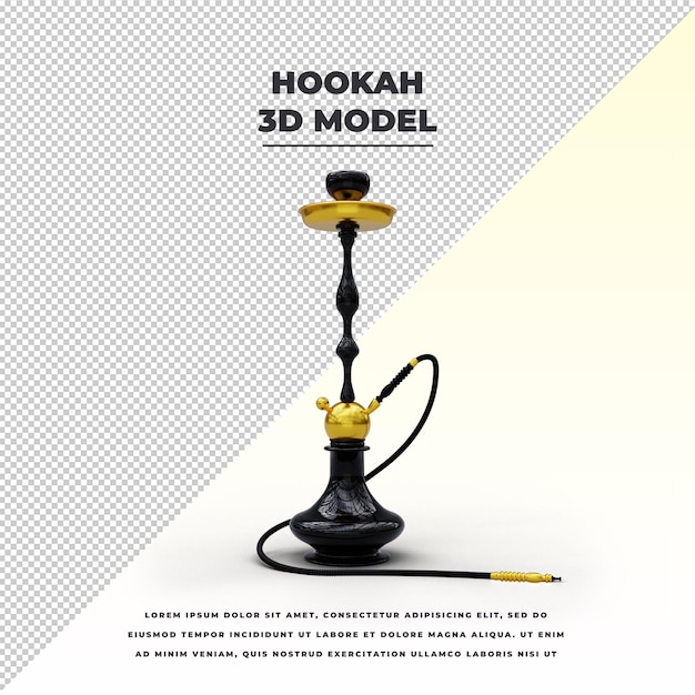 3d изолированная модель Shisha Hookah Wasserpfeife