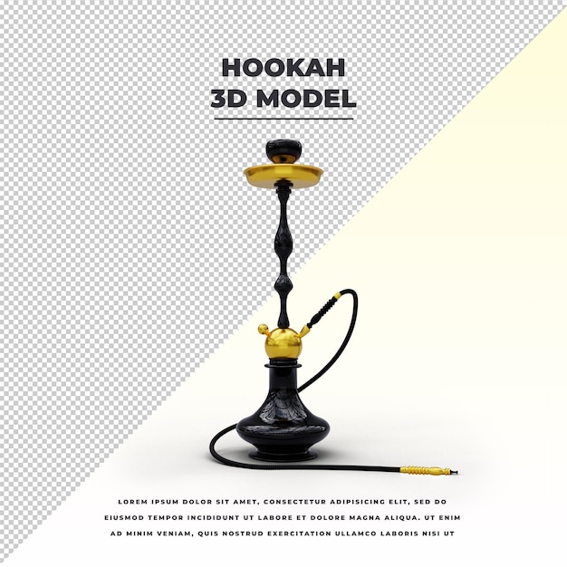 PSD shisha narghilè wasserpfeife 3d modello isolato