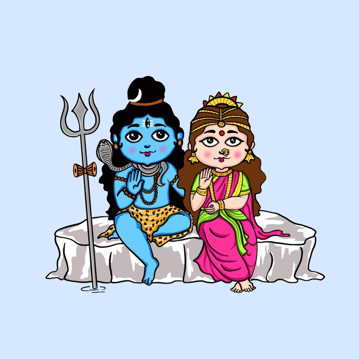 PSD shivagodillustrationindian