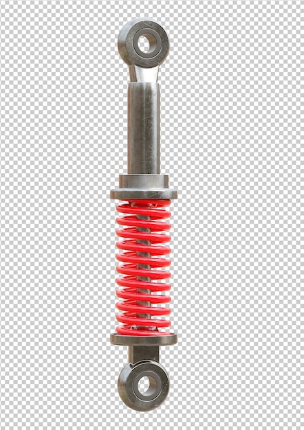 PSD shock absorber car isolated on white background. 3d rendering