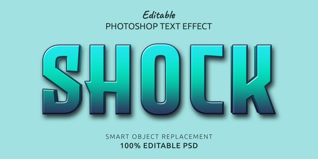 Shock Editable Photoshop Text Style Effect