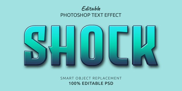 Shock editable photoshop эффект стиля текста