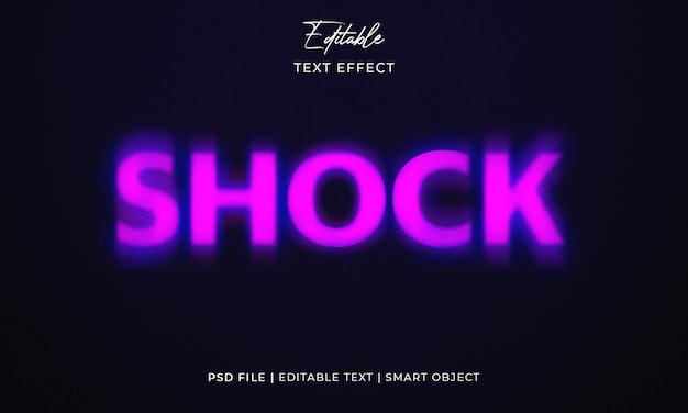 Shock editable text effect style