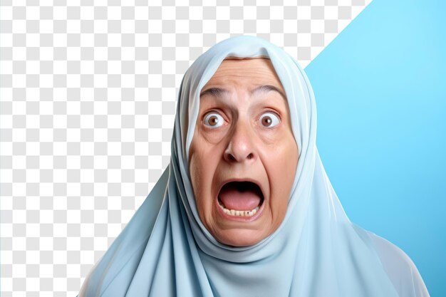 PSD shocked face of arab woman