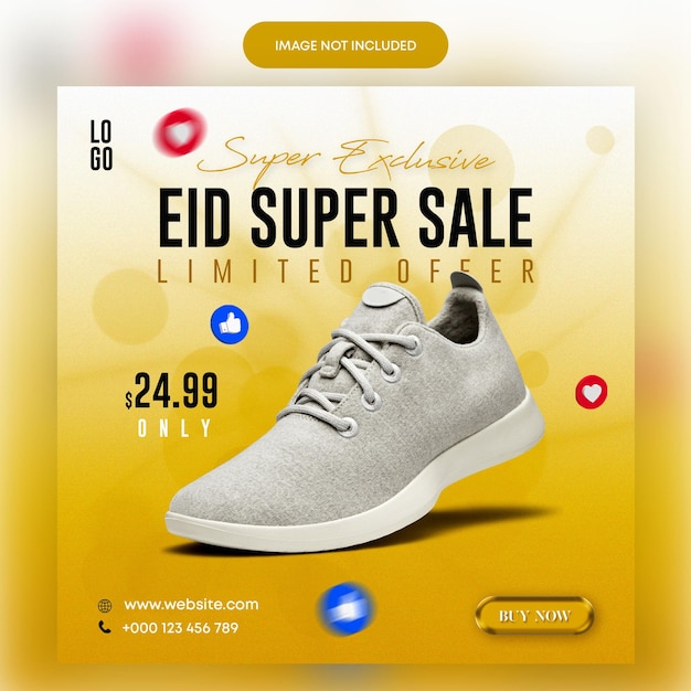 Shoe banner template deign