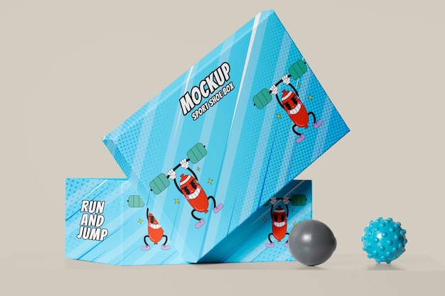 Shoe box mockup design