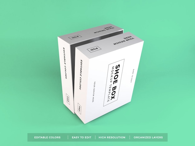 PSD shoe box packaging mockup