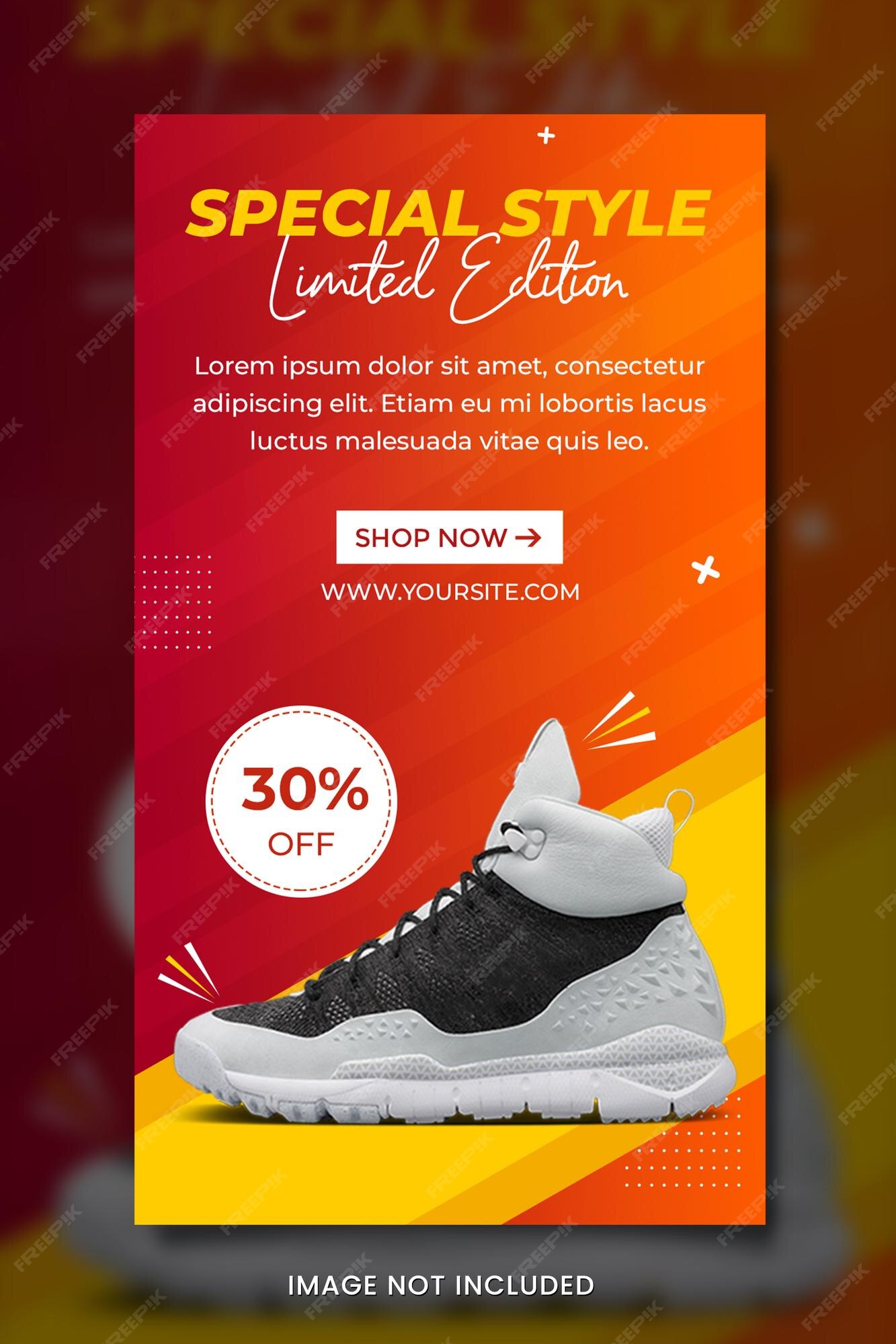 Premium PSD | Shoe discount banner template