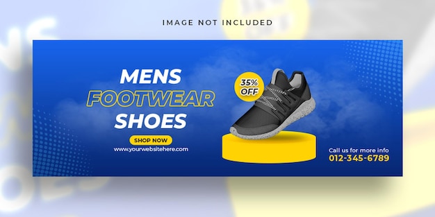 Shoe sale facebook cover template and banner