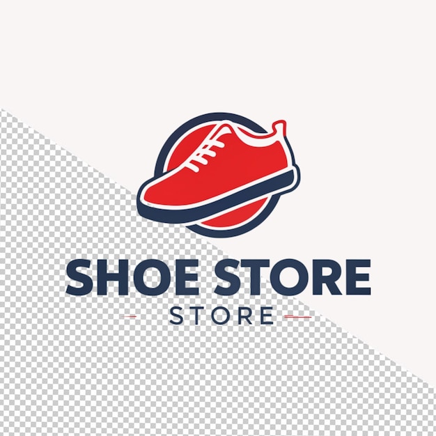 PSD Минималистский логотип обувного магазина на прозрачном фоне