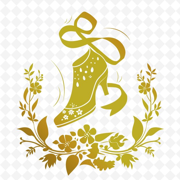 PSD a shoe with a floral design on it