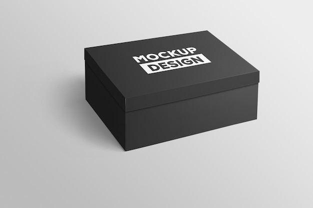 Mockup realistico 3d di design della scatola delle scarpe