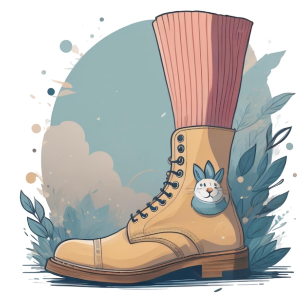 PSD shoes clip art vintage