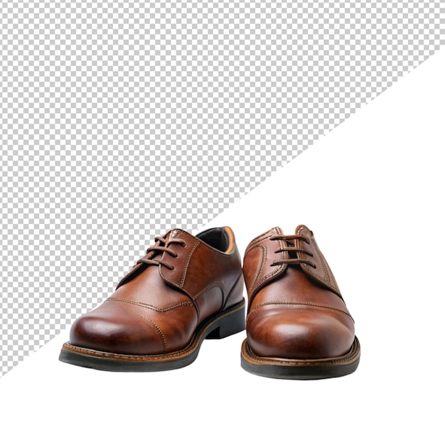 PSD shoes pair for old man on transparent background