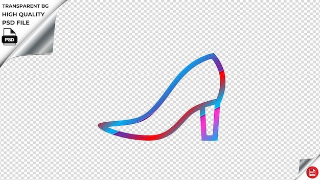 PSD shoes r22 vector icon red blue purple ribbon psd transparent