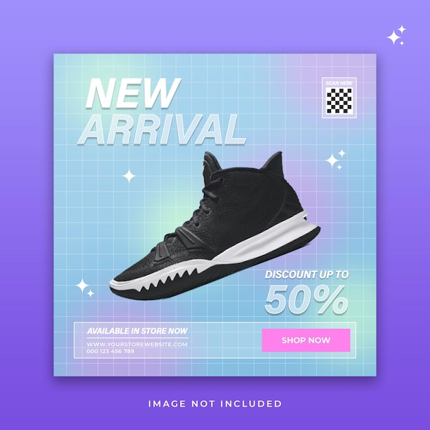 PSD shoes sale for social media instagram post or square banner template design