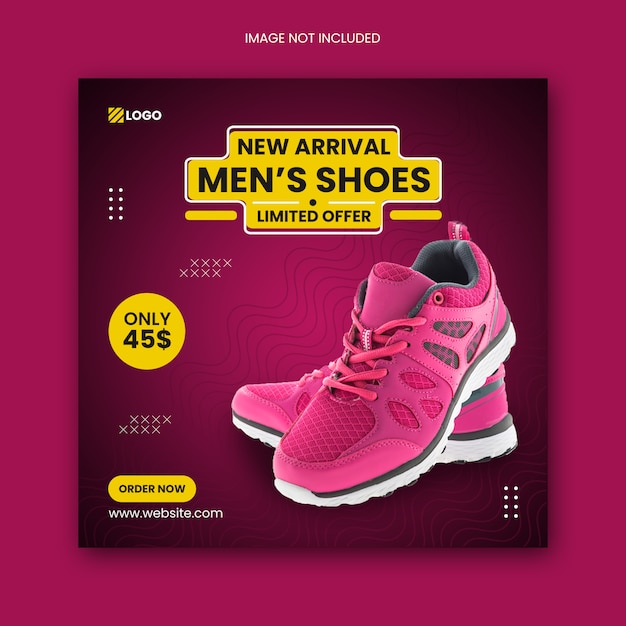 Shoes social media instagram post and square flyer template