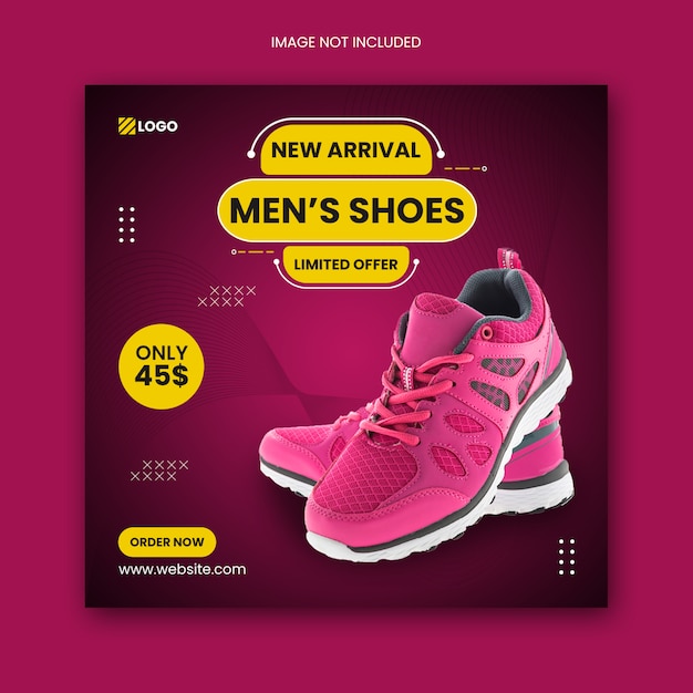 Shoes social media instagram post and square flyer template